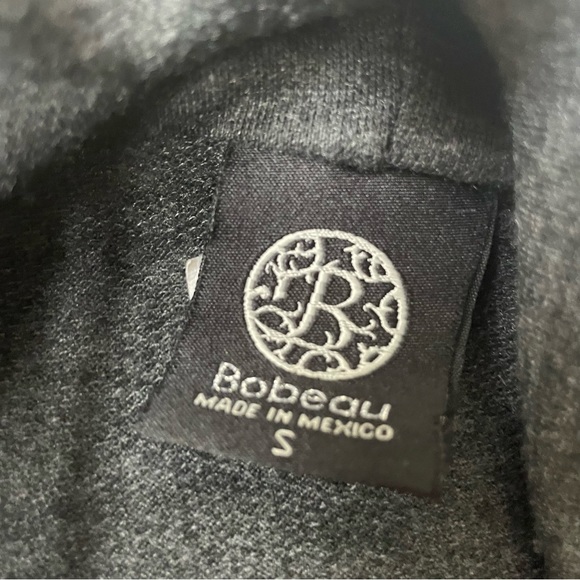 Bobeau One Button Asymmetrical Wrap Cardigan Grey S - Picture 3 of 4